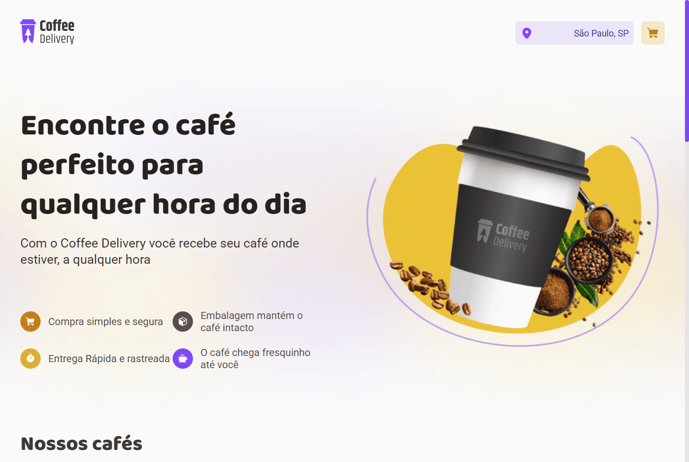 Interface Coffee Delivery