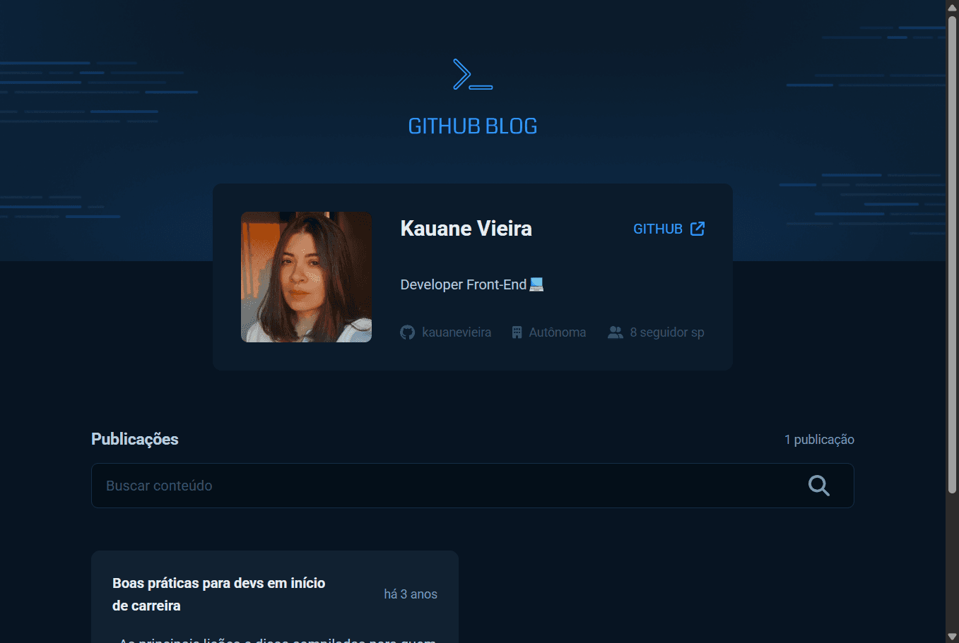 Interface GitHub Blog